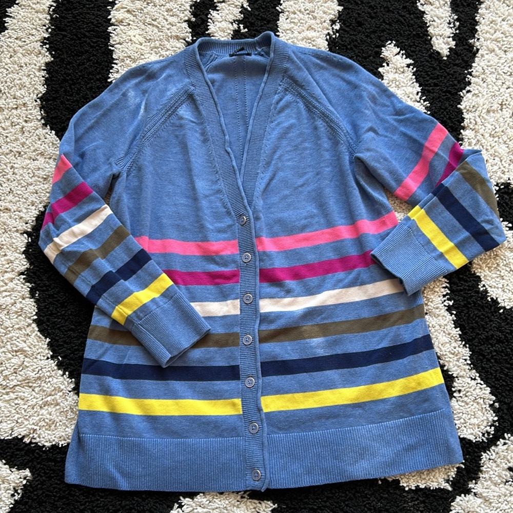 Talbots Cardigan Multicolored Top Size Medium - image 2
